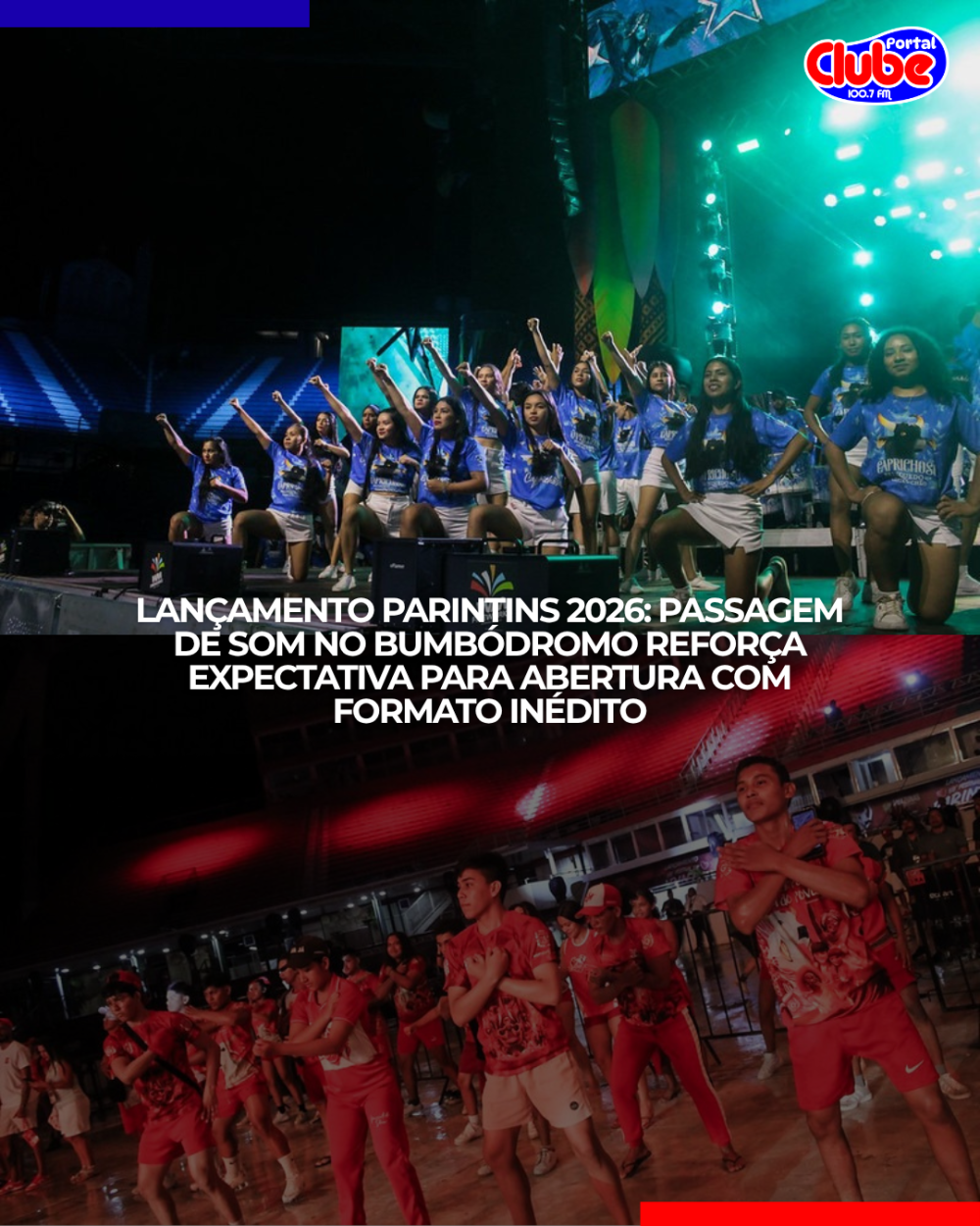Lançamento Parintins 2026: Passagem de som no Bumbódromo reforça expectativa para abertura com formato inédito