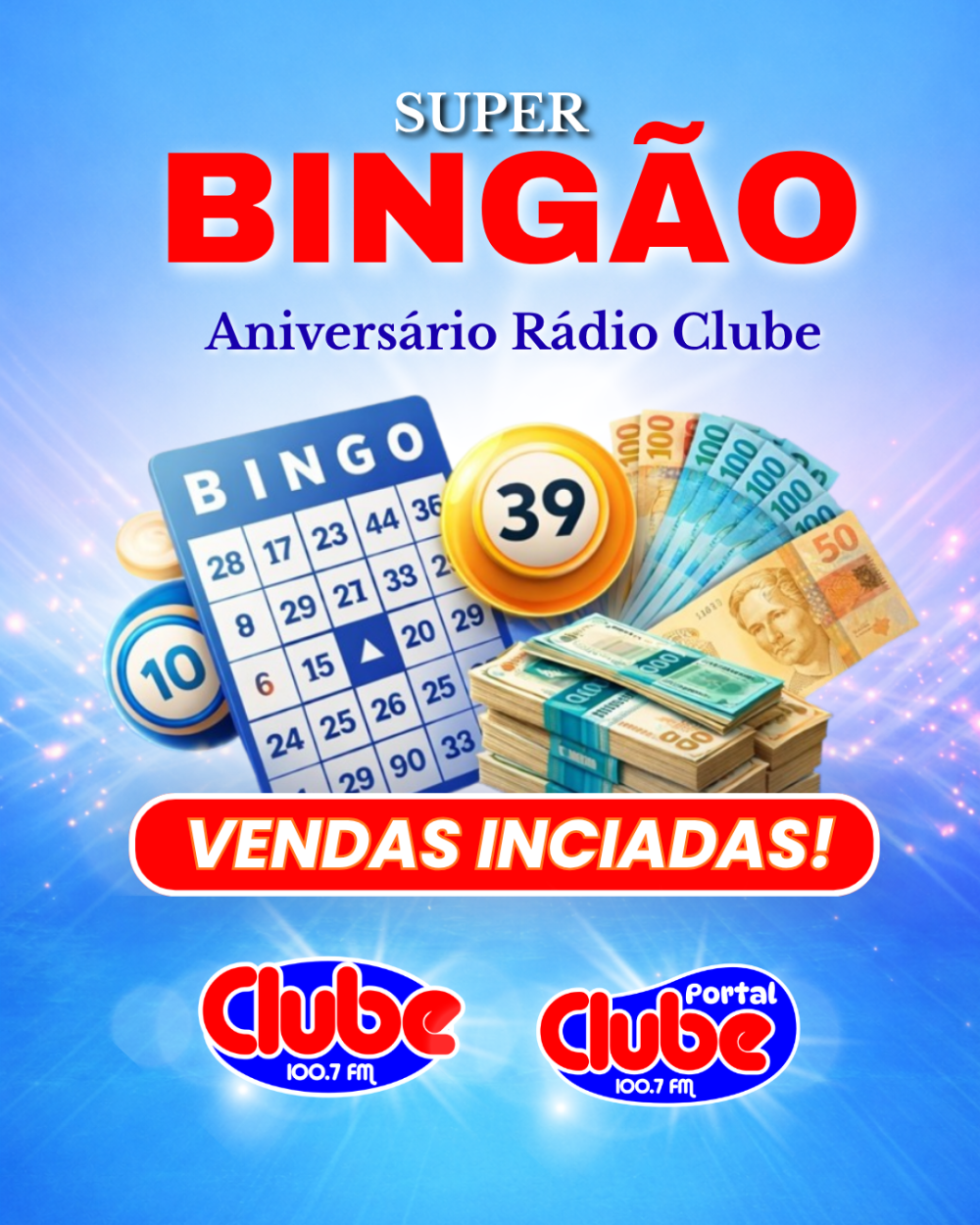 Rádio Clube inicia vendas do Super Bingão com mais de R$ 25 mil em prêmios