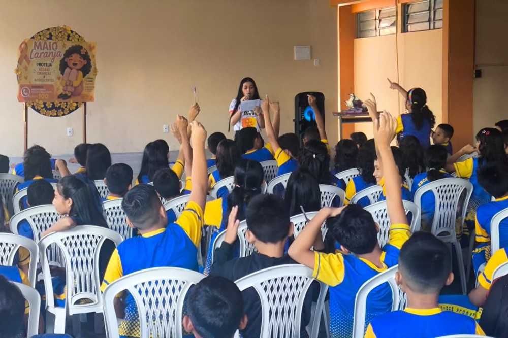 Escola Lila Maia realiza Dia D do Maio Laranja com palestra e prevenção à violência e exploração sexual de crianças e adolescentes