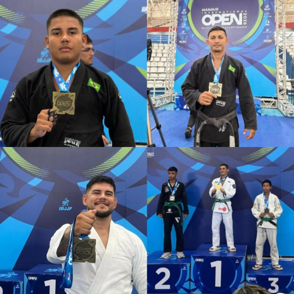 Parintins brilha no tatame: Brothers Jiu-Jitsu conquista quatro bronzes em Manaus Open Internacional 2026