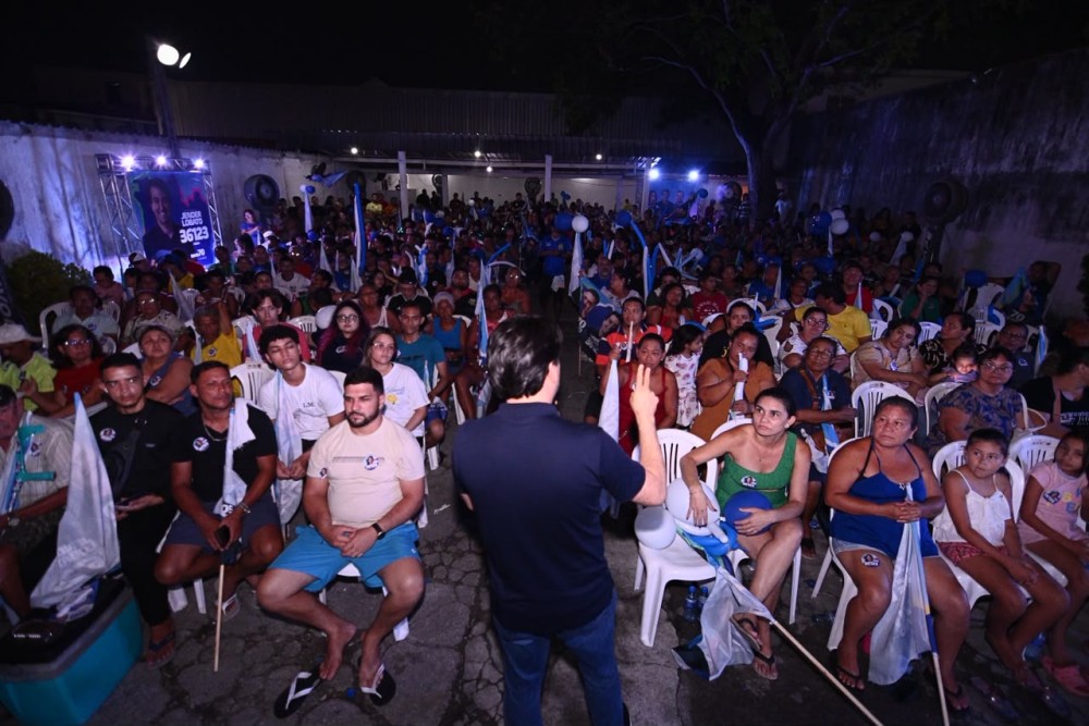 A 9 dias da eleição, Jender Lobato reúne mais de 1,5 mil pessoas em atos na capital amazonense