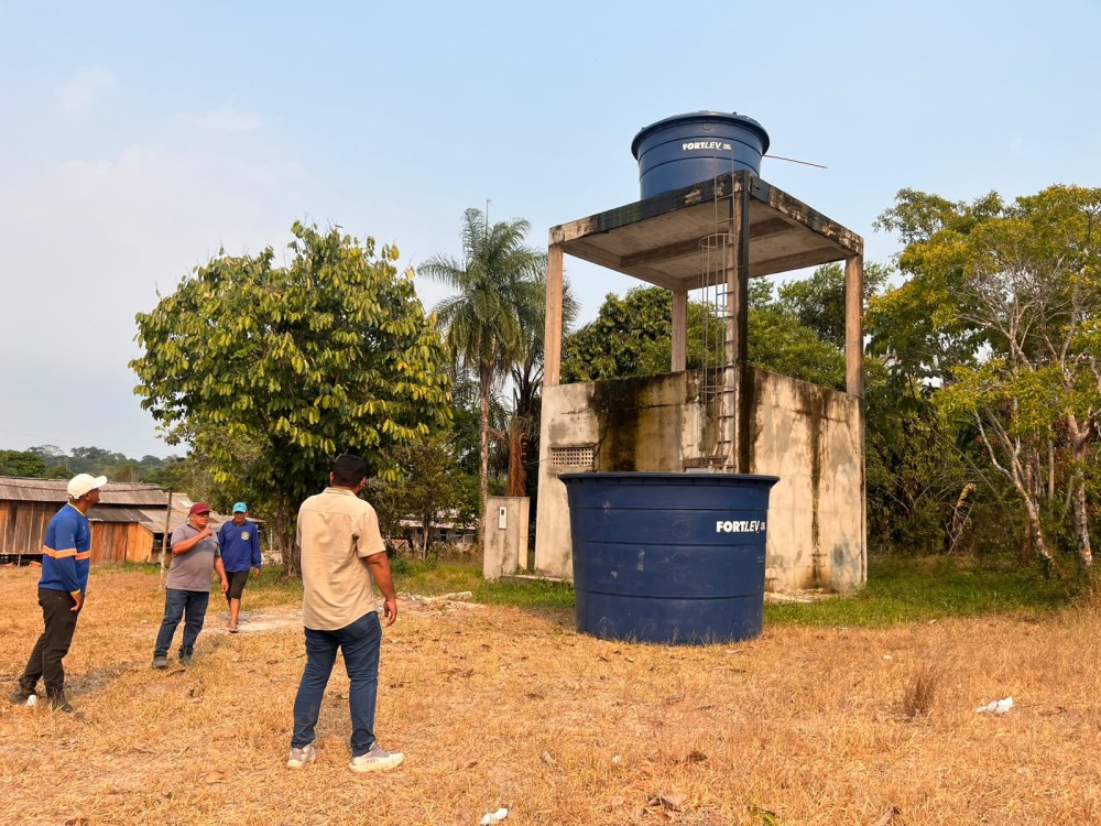 Comunidade Irmãos Coragem, na gleba Vila Amazônia, ganha novo reservatório de 10 mil litros